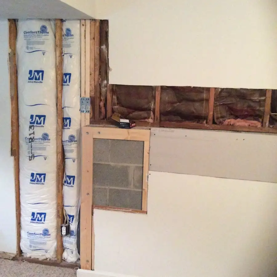 Wall insulation replacement during Contents Cleaning & Restoration in Valley City